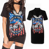 Kings of the road distressed choker tshirt dress