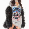 Kings of the road distressed choker tshirt dress