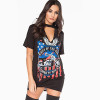 Kings of the road distressed choker tshirt dress