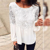 Ladies lace detail fashion loose blouse
