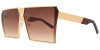 Square oversize retro sunglasses
