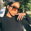 Square oversize retro sunglasses