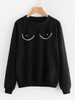3D boobs pullover fashion sweatshirt