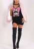 Rock n roll distressed choker tshirt dress