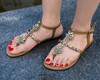 Bohemia diamond sandals  shining rhinestones shoes