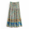 Boho Maxi Skirt Floral and Print Skirts set