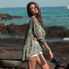 Hippie Loose Floral Print Chiffon Shirt Blouse