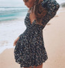 Summer Floral Print Sexy Neck Dress Summer Floral Print Sexy Neck Dress