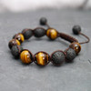 Natural Lava Bracelet for Grounding and Prosperity