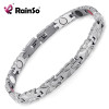 Rainso Women Jewelry Stainless Steel Healing Magnetic Bio Energy Bracelet For Women Accessory Silver Bracelets OSB-1538S