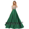 BEPEITHY V-Neck Beads Bodice Open Back A Line Long Evening Dress Party Elegant Vestido De Festa Fast Shipping Prom Gowns