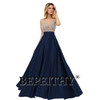 BEPEITHY V-Neck Beads Bodice Open Back A Line Long Evening Dress Party Elegant Vestido De Festa Fast Shipping Prom Gowns