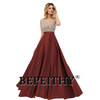 BEPEITHY V-Neck Beads Bodice Open Back A Line Long Evening Dress Party Elegant Vestido De Festa Fast Shipping Prom Gowns