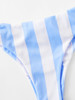 Striped Ruched Detail Bikini Set