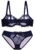 Illusion Dark Blue Lingerie Set