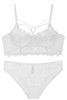 Illusion Smoke Blue Lace Lingerie Set