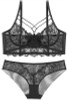 Illusion Smoke Blue Lace Lingerie Set