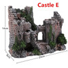 Aquarium Ancient Castle Decoration Resin Artificial Building Rocks Cave