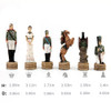 Chess Set Luxury Child Intelligence Game Historic Theme of Russian France a War Chess Sets  Only Chess pieces