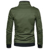 Epaulet Design Pockets Zip Up Cargo Jacket