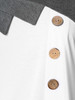 Plus Size Asymmetrical Buttons Skew Neck Tank Top