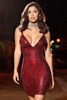 Spaghetti Straps Sequins Short Cocktail Party Dress