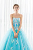 Strapless Lace Up Long Prom Evening Dress