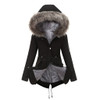New Parkas Female Women Winter Coat Thickening Cotton Winter Jacket Womens black faux fur Outwear Parkas for Women Winter