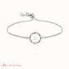 Colorful Rainbow Zircon 26 Letter Bracelet for Women adjustable initial Bracelet Femme Snake Chain Jewelry Christmas gifts