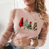 Women Elegant Long Sleeve Lace Ruffles Blouses Shirt 2020 Autumn Casual O-Neck Pullover Tops Office Lady Sexy Hollow Out Blusa