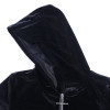 Cross Zipper Long Overcoat