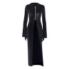 Cross Zipper Long Overcoat