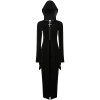 Cross Zipper Long Overcoat