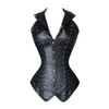 Faux Leather Lace Up Corset
