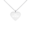 Mom! Queen of my Heart Engraved Heart Necklace