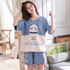Womens Homewear Cute Cartoon Printed Pajamas Set Casual Short Sleeve T-Shirt Sleepwear Nightwear Set Summer Pyjama For Women Set Womens Homewear Cute Cartoon Printed Pajamas Set Casual Short Sleeve T-Shirt Sleepwear Nightwear Set Summer Pyjama For Women Set