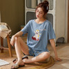 Womens Homewear Cute Cartoon Printed Pajamas Set Casual Short Sleeve T-Shirt Sleepwear Nightwear Set Summer Pyjama For Women Set Womens Homewear Cute Cartoon Printed Pajamas Set Casual Short Sleeve T-Shirt Sleepwear Nightwear Set Summer Pyjama For Women Set