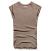 Men's Urban Style Sleeveless Unhemmed Pattern Tee