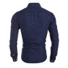Men's Elegant Long Sleeve Formal Slim Fit Shirt w/ Print Design