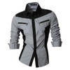 Men's Urban Style Long Sleeve Shirt w/ Zipped Pocket Design