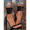 Women's Elegant Peep Toe Cross Strap Italian Style Pumps