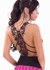 Women's Casual Hollow Out Embroidered V-Neck Top