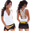 Women's Casual Hollow Out Embroidered V-Neck Top