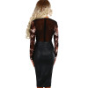 Women's Elegant V-Neck Sequin Mesh Bodysuit