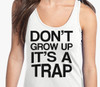 Women's Sleeveless 'Don't Grow Up, It's a Trap' Novelty Cropped Tee