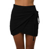 Women's High Waist Tie Up Irregular Vintage Wrap Skirt