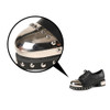 Genuine Leather Chunky Rivet Shoes