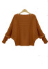 Camel Round Neck Dolman Sleeve Fashion Pullover Sweater Camel Round Neck Dolman Sleeve Fashion Pullover Sweater