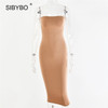 Sibybo Off Shoulder Strapless Sexy Women Dress Sleeveless Straight Long Bodycon Dress Backless Casual Summer Party Dress Women Sibybo Off Shoulder Strapless Sexy Women Dress Sleeveless Straight Long Bodycon Dress Backless Casual Summer Party Dress Women