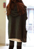 Drak Grey Pockets Hooded Going out Casual Cardigan Sweater
